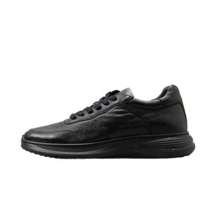 Baskets en cuir véritable noir à bout rond et lacets, légères, avec semelle extérieure en caoutchouc amorti et semelle intermédiaire en EVA, chaussures décontractées été/hiver - Product Image 5