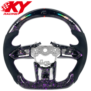 For Toyota GR Yaris 2020-2025 Custom LED Carbon Fiber Suede Grip Sports Steering <b>Wheel</b> for Camry Corolla RAV4 86 Supra - Product Image 1