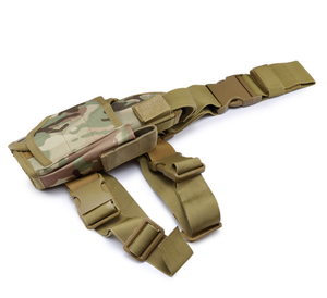 GS02 Khaki Green Black Camouflage Waist and Leg Fix <b>Attach</b> Tools Holsters <b>Molle</b> Platform - Product Image 2