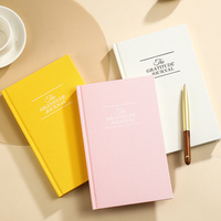 Carnet de Gratitude GF en Tissu A5 – Journal de Remerciement et de Soins Personnels – Texte en Anglais – Planificateur Quotidien de Pleine Conscience – Offre Spéciale