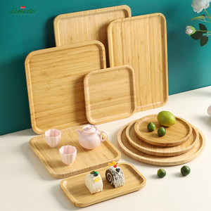 Assorted Shapes Bamboo Wooden Food <b>Tray</b> Custom Logo Picnic <b>BBQ</b> Serving Plate For Hotel Bakery Restaurant Wholesale - Product Image 2