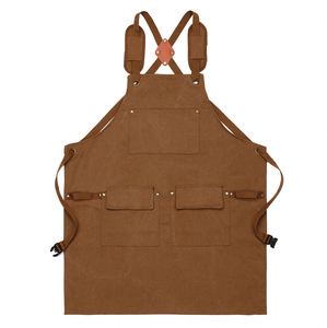 Tabliers sans manches robustes et durables en gros, broderie de logo personnalisée, réutilisables pour salons de coiffure, restaurants, artisans - Product Image 1