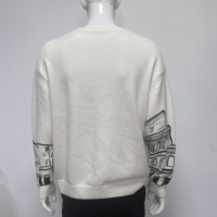 Pull en tricot de coton acrylique avec imprimé et broderie Colisée de Rome, unisexe, col rond ample, personnalisable avec logo, ODM, vente en gros automne