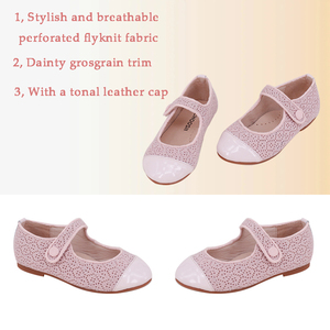Scarpe da Cerimonia CHOOZII per Bambine, <span class=keywords><strong>Ballerine</strong></span> Mary Jane in Tessuto Fly-Knit Rosa per Principesse e Bambine Piccole - Product Image 2