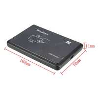 Lectores de tarjetas de control de acceso RFID reescribibles de largo alcance HF/UHF 13,56 MHz 860-960MHz Interfaz de comunicación USB de plástico ABS