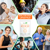 Multi Vitamine D3 K2 Capsules Supplément Extrait de plantes Suppléments sportifs à l'huile de noix de coco Vitamines et suppléments Capsules
