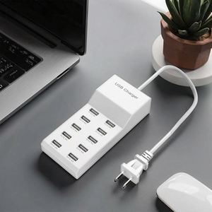 High-Speed 10-USB QC2.0 Quick Charger Desktop Wall <b>Adapter</b> with 5V/2.4A Output Short Circuit Protection for Mobile Phones - Product Image 6