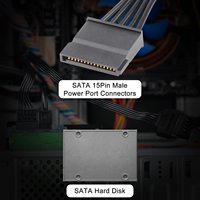 Cable de extensión de alimentación SATA de 15 pines macho a hembra para PC 30CM