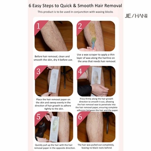 Tear kháng dùng một lần không dệt Wax <span class=keywords><strong>Strips</strong></span> Tóc Loại bỏ thuốc làm rụng lông waxing giấy - Product Image 4