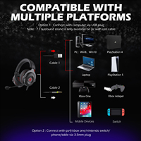EKSA E900 PRO casque filaire écouteurs casque de jeu oreillette commande vocale filaire HI-FI qualité sonore pour PS4 XBOX NS