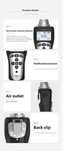 เครื่องตรวจวัดฝุ่นละออง PM2.5 และ PM10 แบบพกพา TOPSTAR TP101 พร้อมจอแสดงผลกราฟิกสี เครื่องตรวจจับฝุ่นด้วยเลเซอร์ความละเอียดสูง รับประกัน 1 ปี 5 วัตต์ - Product Image 3