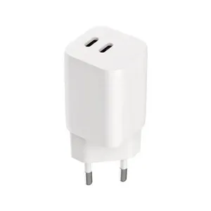 US EU Plug GaN Dual Port PD PPS USB Type C 35 Watt Quick Charging Safety Protections PC Fireproof Material Mini 35W Fast Charger