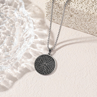 Collar con Colgante de Acero Inoxidable con 100 Nombres de Alá, Joyería Islámica Musulmana Árabe, Venta al por Mayor para Mujeres y Hombres, Eid Ramadán