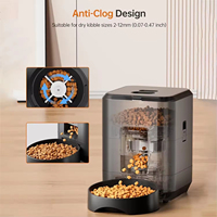 Distributeur automatique de nourriture pour chiens et chats, design moderne et luxueux en plastique, 2L, commande par bouton/application WIFI, écran tactile, design solide