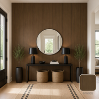 Panneau mural WPC direct usine 9 mm, classe E0, ignifuge B1, certifié CE, revêtement mural plat intérieur pour salon, hôtel, salle de bain