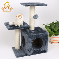 Arbre à chat classique écologique EUR PET de 70 cm de haut, grande maison pour chat, griffoir en fausse fourrure, tour en bois, sisal et carton