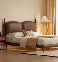 Lit de rangement de luxe moderne haut de gamme avec cadre en cuir véritable, ensemble de chambre à coucher, lit double, king size, queen size, écologique