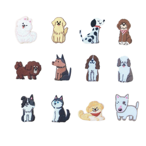 Toppe termoadesive in ferro da 1-5 cm, fatte a mano, colorate, a forma di animali dei cartoni animati (Bulldog, <span class=keywords><strong>Pitbull</strong></span>, Cucciolo, Pug, Cane) per abbigliamento per bambini, zaini e lavoretti fai da te - Product Image 1