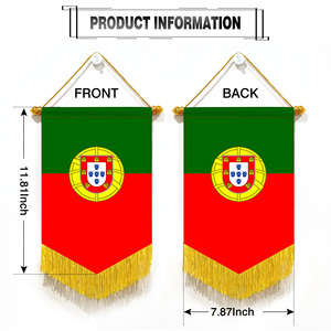 Wholesale Mini Pennant Car Flags 20x30cm Portugal Wall Decor <b>Small</b> Ornaments Hanging Digital Printing Satin Material - Product Image 4