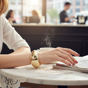 Braccialetti di moda a cerniera placcati in oro elegante Design braccialetto per le donne - Product Image 3