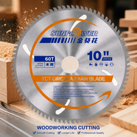 Lame de scie circulaire TCT de 10 pouces 60T pour la coupe du bois massif, du contreplaqué, du MDF, du panneau de particules, lame de scie à bois en carbure de tungstène