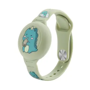 2 Pack Waterproof Cute Cartoon Holder Case Silicon Band For Airtag Bracelet For Kids