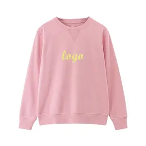 Autumn winter sweatshirt embroidered ladies oversize hoodie custom women pink plus size pullover sweatshirt