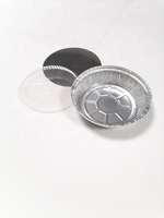 Barquette ronde jetable en aluminium de 7 pouces, 720 ml, résistante au four, pour la cuisson, la restauration et les plats à emporter