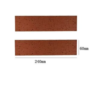MCM Matériau Rouge Gris Décoré pour mur Façade en argile flexible Revêtement mural Split MCM Face à la <span class=keywords><strong>pierre</strong></span> douce Brique Carreau <span class=keywords><strong>de</strong></span> céramique - Product Image 4