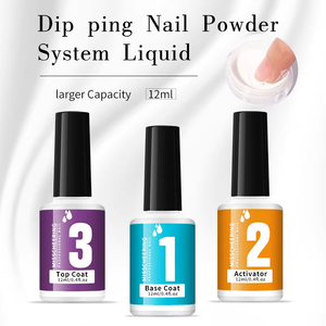 Manzilin Kit de Nail Art Mat Lumineux 12ml Écologique Non Toxique Longue Durée, Solution de Poudre Liquide à Tremper Infiltrante - Product Image 6