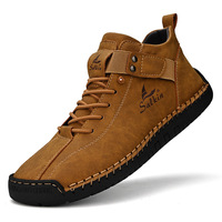 Nouvelles Chaussures Décontractées Homme en Cuir PU Faites à la Main 2025 – Baskets Respirantes en Cuir pour Homme, Bottines d'Extérieur