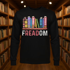 T-shirt à manches longues Freedom Anti-Ban pour les amoureux des livres, t-shirt promotionnel pour la lecture - Product Image 3