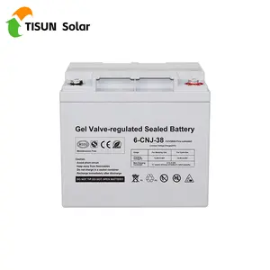 Tisun baterai Gel tenaga surya, baterai dalam Gel kekuatan tenaga surya 12V 24ah 38ah 100ah 200ah baterai asam timbal China