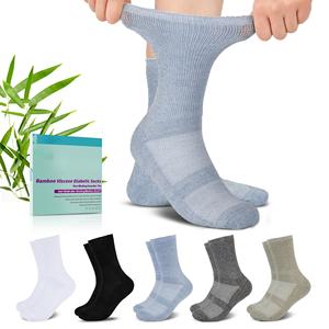 Sợi tre kháng khuẩn tiểu đường Vớ unisex Crew mềm vớ tre sinh thái tiểu đường vớ - Product Image 1