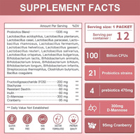Poudre de probiotiques soluble OEM ODM pour adultes, certifiée GMP, favorise la santé digestive quotidienne et stimule la production de fibres