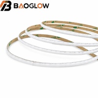 Bande LED COB irisée à trois lignes de 1,25 cm, 160 LED/m, DC5V, 13W/m, 5 mm, PCB en cuivre 35/35 intégré, 1838 SPI IC, lumière RVB flexible