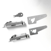 Serrure plate en alliage de zinc argenté ShengHong MS603 de bonne qualité avec entraxe de 80 mm et clés pour armoires, portes, boîtes à feu et métros