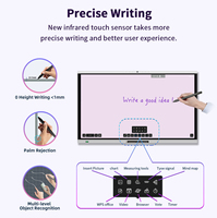 Pantalla Interactiva EIBOARD de 75 Pulgadas, Pizarra Inteligente 4K IR, Pantalla Multitáctil de 20 Puntos, Sistema Operativo Dual, Reuniones OEM