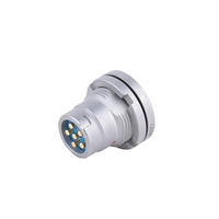 Boîtier en acier inoxydable à montage sur châssis de connecteur audio circulaire U-283/U à 6 broches avec contacts en laiton Courant nominal 5A
