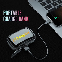 Écouteurs sans fil TWS Audifono M10 personnalisés à bas prix avec affichage LED, batterie externe intégrée, microphone intégré, écouteurs Bluetooth