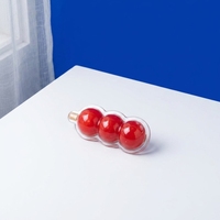 Bonbons gélifiés Tanghulu à 3 boules, en forme de guirlande, saveur fruitée, multicolores, nouveauté pour enfants, sachet, durée de conservation 24 mois