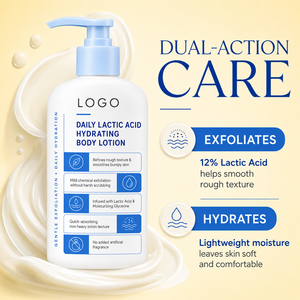Lotion corporelle hydratante à l'acide lactique, marque privée, pour peaux rugueuses, lisse et éclaircit, soin hydratant quotidien non gras, convient à tous les types de peau - Product Image 6
