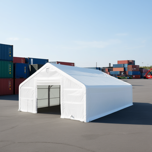 Abri de stockage à double treillis Tmg 40 x 40, robuste, avec bâche en PVC 21 oz, portes à passage libre, équipement de stockage de marchandises - Product Image 2