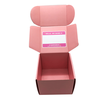 Caja de Envío de Papel Corrugado Rosa Moderna y Ecológica Personalizada al por Mayor, Embalaje para Velas de Maquillaje Perfumadas, Caja de Correo