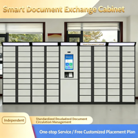 Casier intelligent d'échange de documents avec reconnaissance faciale et empreinte digitale, armoire de stockage électronique pour dossiers, pour le personnel