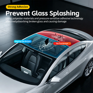 Pellicola Protettiva TPU Ice Armor Pre-Tagliata per Tettuccio Tesla Model 3 2020 2021 2022 2023 Model3 Highland 2024, Isolamento Termico <span class=keywords><strong>PPF</strong></span> per Auto - Product Image 5