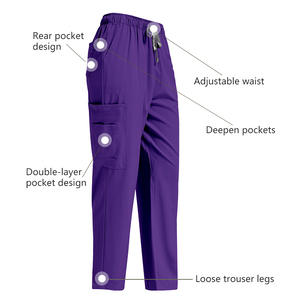 Stehkragen Reiß verschluss Doctor Nurse Scrubs Uniform Operations saal Einfarbiges OP-Kleid Damen Herren Peelings Top Pants Anzüge - Product Image 4