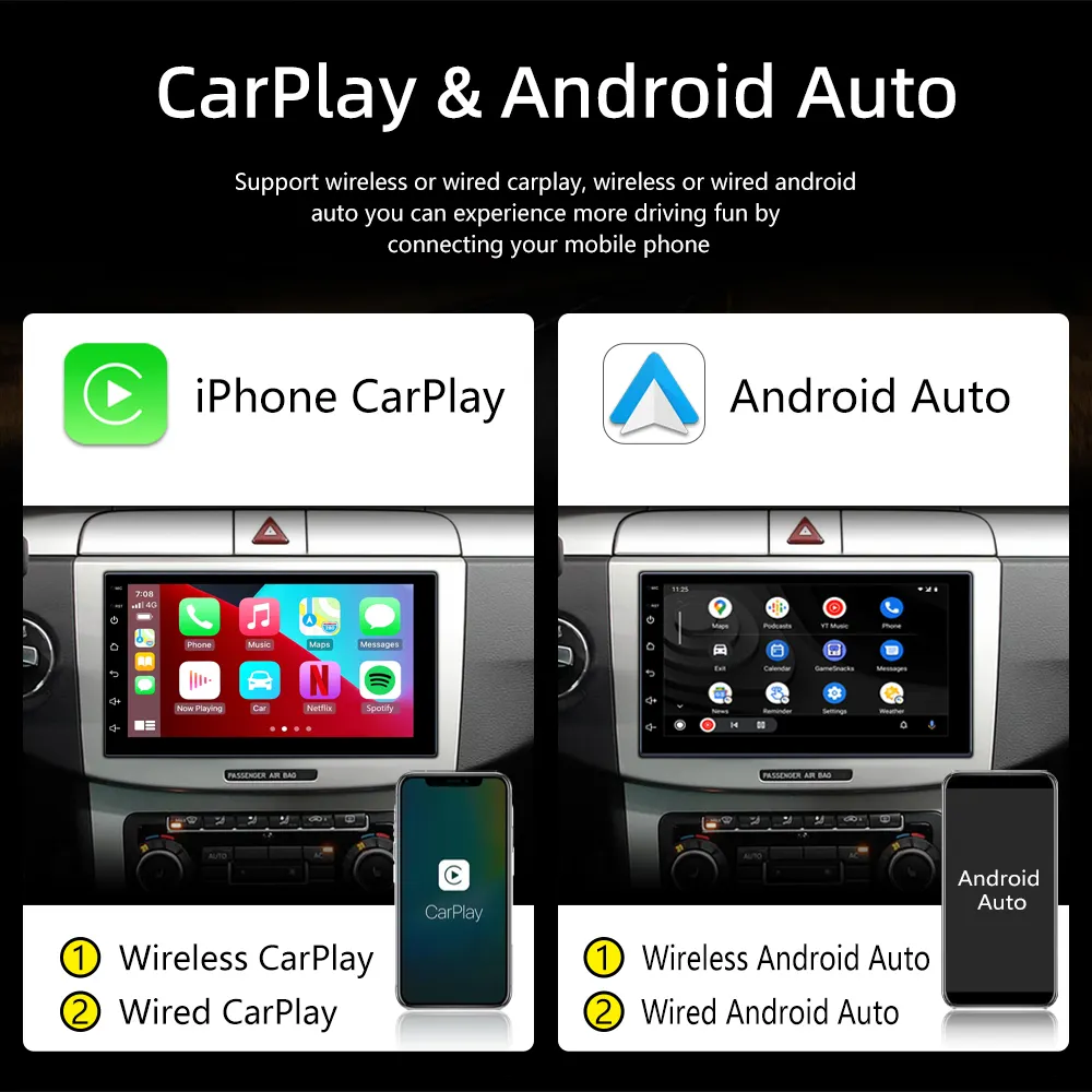 Fabrika L1Pro 32GB 7/9/10 inç Android oto Carplay araba radyo dokunmatik ekran DVD multimedya oynatıcı iç pano