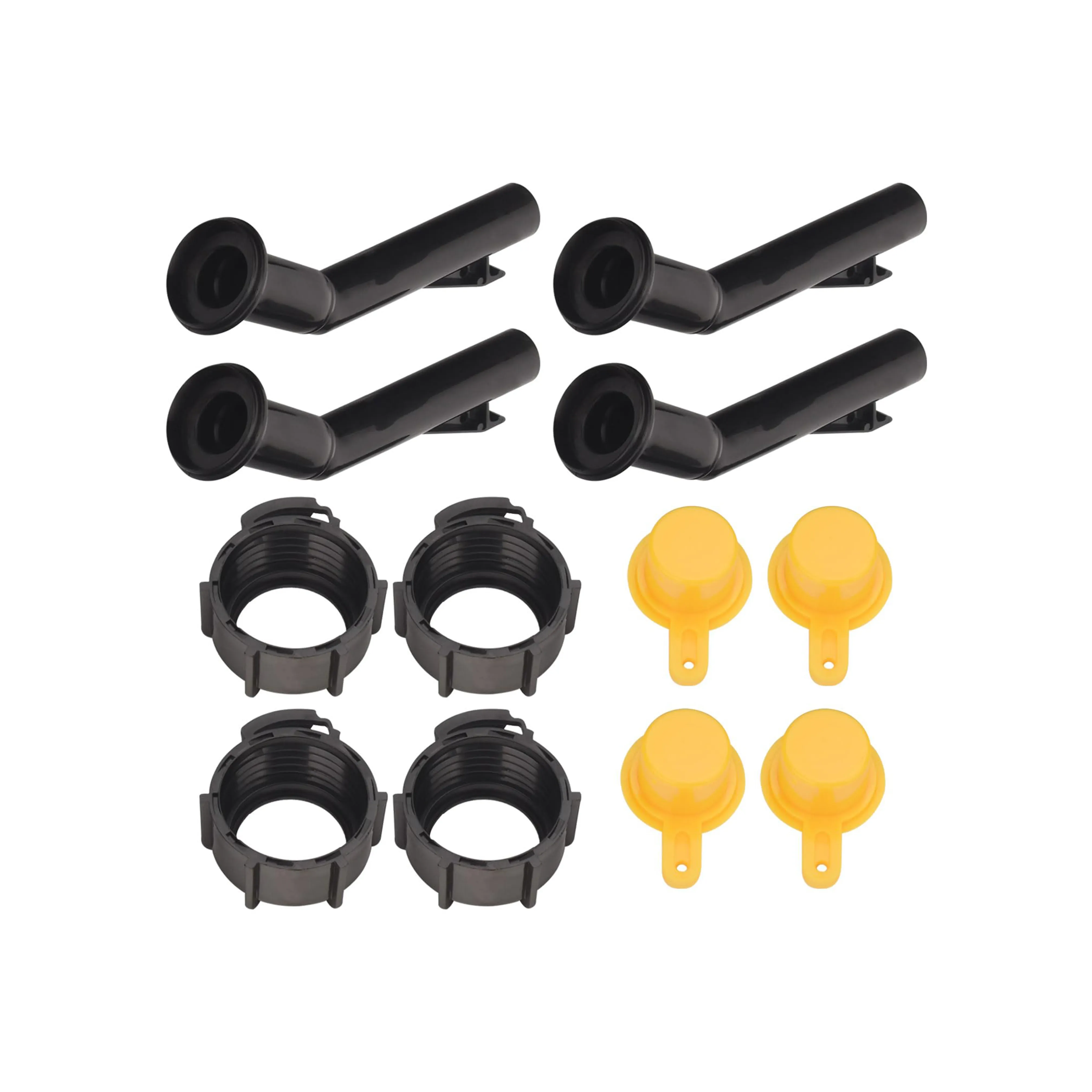 4 Pack Fuel Gas Can Jug Spouts Nozzles Rings & Caps Kit Universal Gas Can Spout Replacement Kit