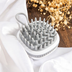 แปรงขัดผมและหนังศีรษะทำความสะอาดเส้น<span class=keywords><strong>ผม</strong></span>เครื่องมือนวดศีรษะทำจากซิลิโคนอเนกประสงค์แปรงหวี<span class=keywords><strong>ผม</strong></span>เครื่องนวดหนังศีรษะ - Product Image 2